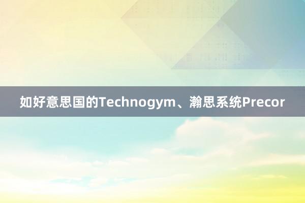 如好意思国的Technogym、瀚思系统Precor